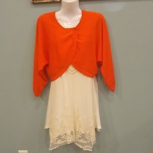 Orange Cabi Short Sweater